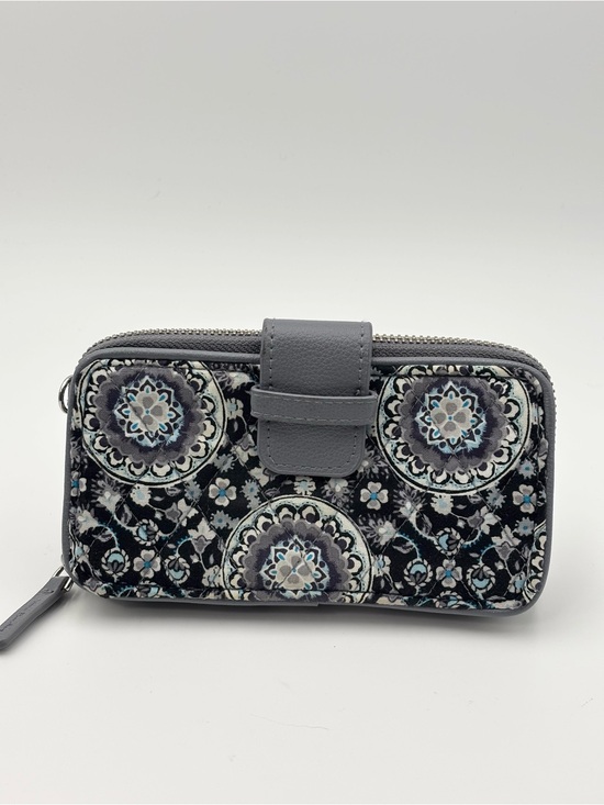 Vera Bradley Handbags - Vera Bradley Gray Floral Medallion Zip Wallet